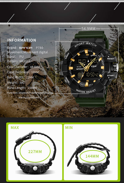 Reloj Electrónico Deportivo Resistente al Agua para Hombre - Image 6