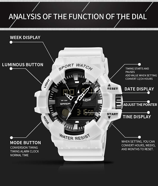 Reloj Electrónico Deportivo Resistente al Agua para Hombre - Image 8