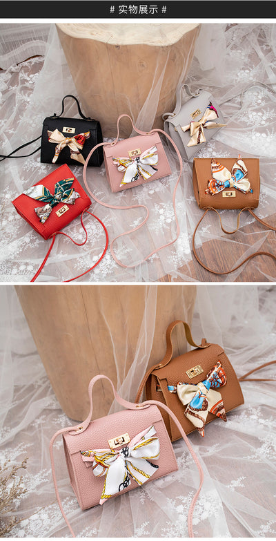 Bolso de Hombro con Pañuelo de Seda Estampado Lichi - Image 12