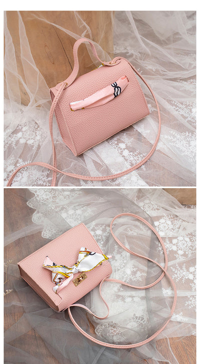Bolso de Hombro con Pañuelo de Seda Estampado Lichi - Image 13