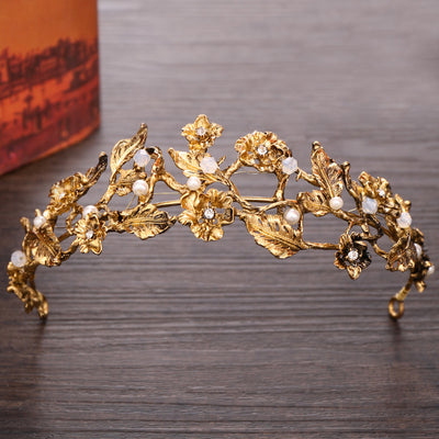 Tiara Corona de Flores de Bronce y Diamantes - Image 10