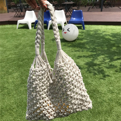 Bolsa Tejida de Malla Hueca - Bolso Casual de Paja Transpirable - Image 14