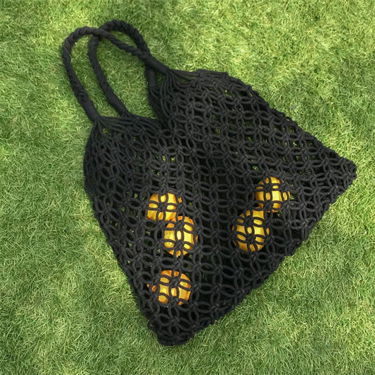 Bolsa Tejida de Malla Hueca - Bolso Casual de Paja Transpirable - Image 18