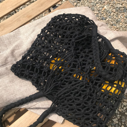 Bolsa Tejida de Malla Hueca - Bolso Casual de Paja Transpirable - Image 21
