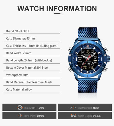 Reloj de Pulsera con Malla Metálica - Image 7