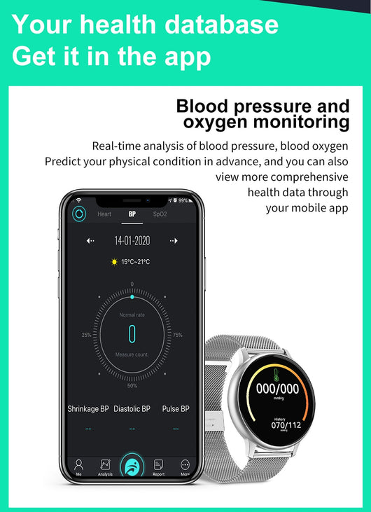 Smartwatch Pantalla Redonda 1.2" con Monitoreo de Salud - Image 21