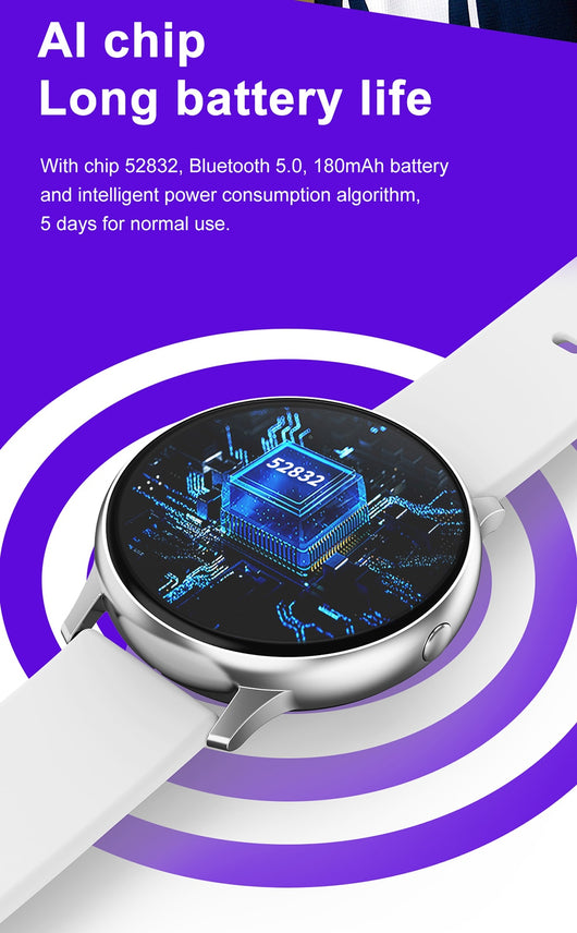Smartwatch Pantalla Redonda 1.2" con Monitoreo de Salud - Image 26