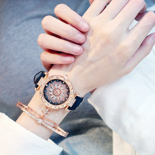 Reloj de Cuarzo Giratorio para Mujer con Diseño Casual - Image 24