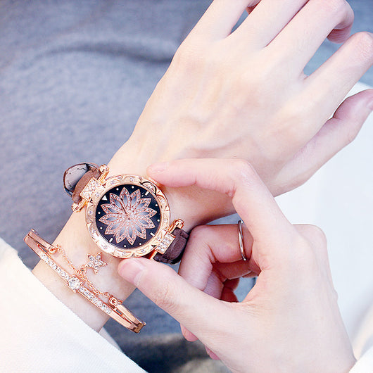Reloj de Cuarzo Giratorio para Mujer con Diseño Casual - Image 25