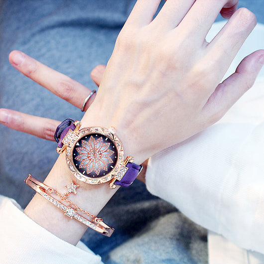 Reloj de Cuarzo Giratorio para Mujer con Diseño Casual - Image 27