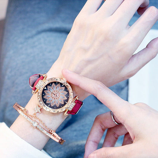 Reloj de Cuarzo Giratorio para Mujer con Diseño Casual - Image 28