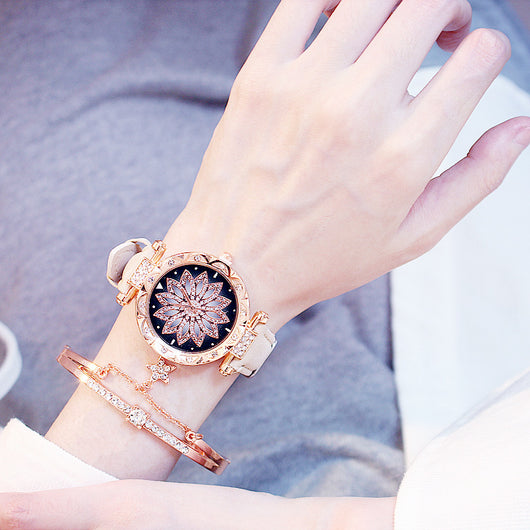Reloj de Cuarzo Giratorio para Mujer con Diseño Casual - Image 29