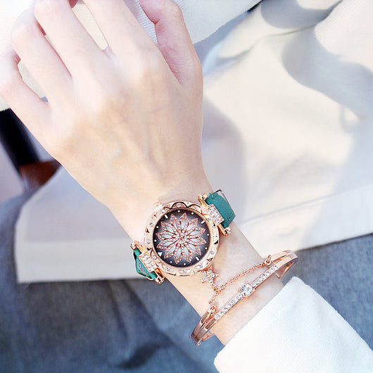 Reloj de Cuarzo Giratorio para Mujer con Diseño Casual - Image 30
