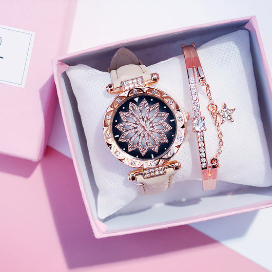 Reloj de Cuarzo Giratorio para Mujer con Diseño Casual - Image 41
