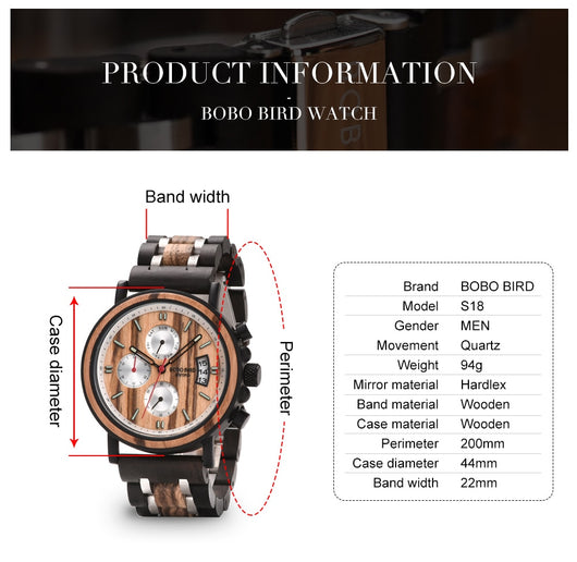 Reloj de Madera Maciza Multifuncional - Image 7