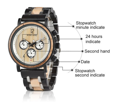 Reloj de Madera Maciza Multifuncional - Image 11