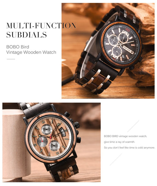 Reloj de Madera Maciza Multifuncional - Image 12