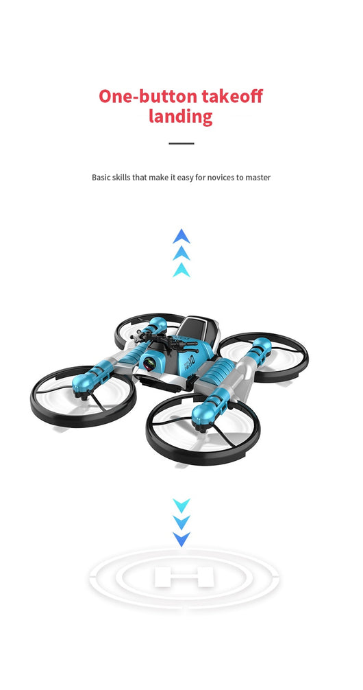 Dron Motocicleta 2 en 1 WiFi FPV Plegable con Cámara y Control Remoto - Image 16