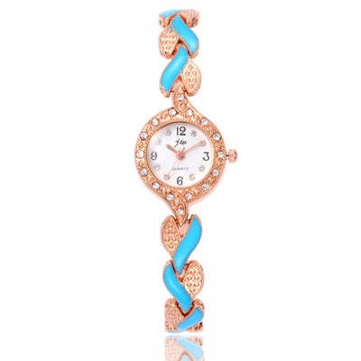 Reloj de pulsera de cuarzo con motivo de hoja - Image 14