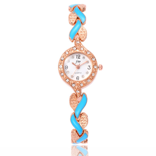 Reloj de pulsera de cuarzo con motivo de hoja - Image 14