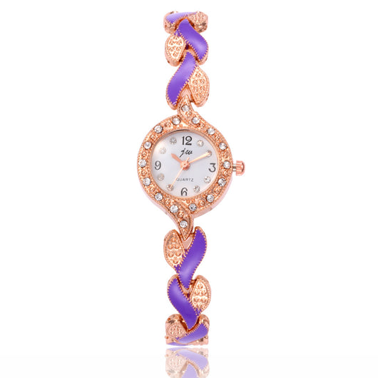 Reloj de pulsera de cuarzo con motivo de hoja - Image 16