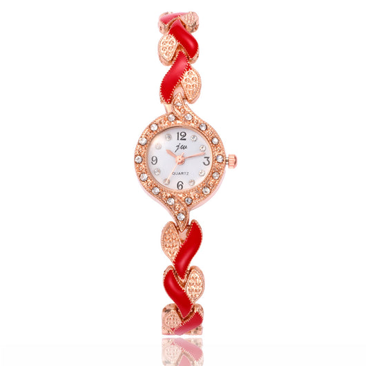 Reloj de pulsera de cuarzo con motivo de hoja - Image 17