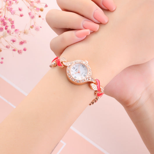 Reloj de pulsera de cuarzo con motivo de hoja - Image 19