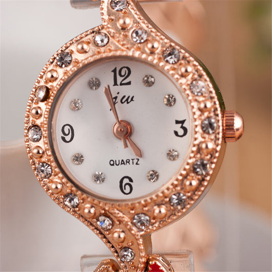 Reloj de pulsera de cuarzo con motivo de hoja - Image 27