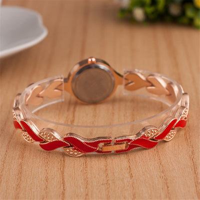 Reloj de pulsera de cuarzo con motivo de hoja - Image 28