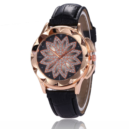 Reloj Pulsera Dama con Cruz de Diamantes de Imitación en Oro Rosado - Image 8