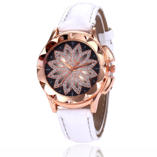 Reloj Pulsera Dama con Cruz de Diamantes de Imitación en Oro Rosado - Image 9