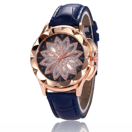 Reloj Pulsera Dama con Cruz de Diamantes de Imitación en Oro Rosado - Image 10