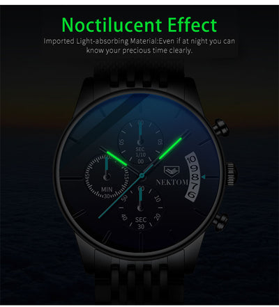 Reloj de Acero Inoxidable para Hombre con Cierre Mariposa y Movimiento de Cuarzo - Image 14