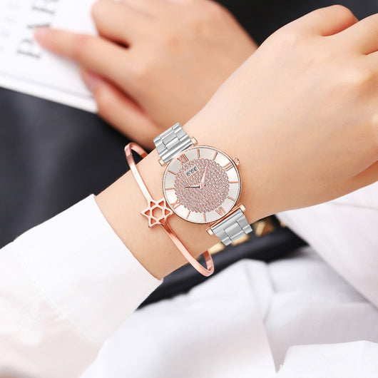 Reloj para mujer de acero aleado con correa metálica - Image 17