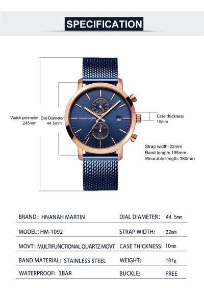 Reloj Multifunción con Calendario para Hombre - Image 13