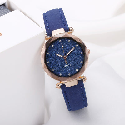 Reloj de Pulsera para Mujer Romántico con Cielo Estrellado, Diseño Cuero y Diamantes - Image 12