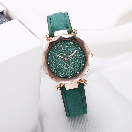 Reloj de Pulsera para Mujer Romántico con Cielo Estrellado, Diseño Cuero y Diamantes - Image 16