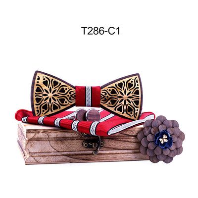 Traje con Pajarita de Madera Maciza - Image 8