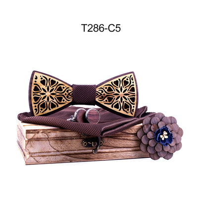 Traje con Pajarita de Madera Maciza - Image 12