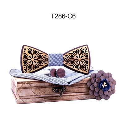Traje con Pajarita de Madera Maciza - Image 13