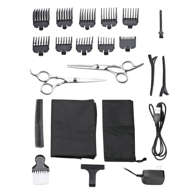 Black electric hair clipper with a silver blade, digital display showing '100', and a hanging loop. - Image 5
