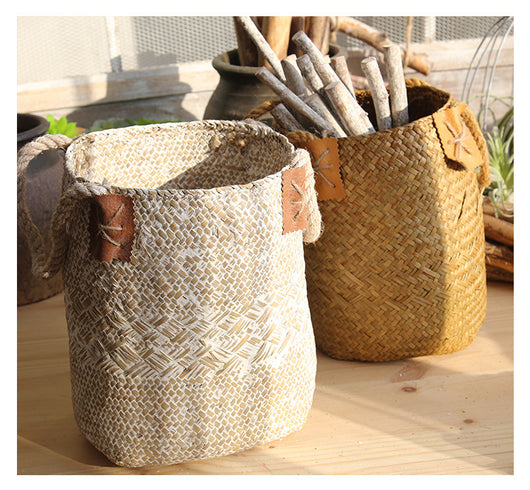 Cesta de Flores Tejida a Mano en Ratán - Image 6