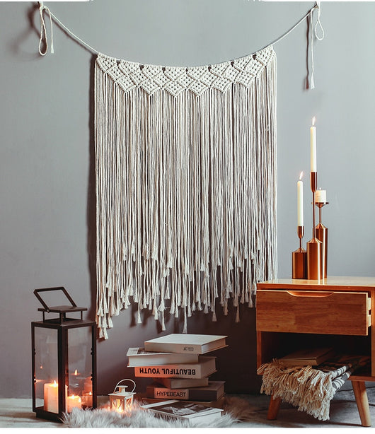 Tapiz Macramé Tejido a Mano Bohemio Geométrico para Decoración - Image 7