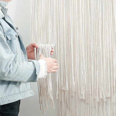 Tapiz Macramé Tejido a Mano Bohemio Geométrico para Decoración - Image 8