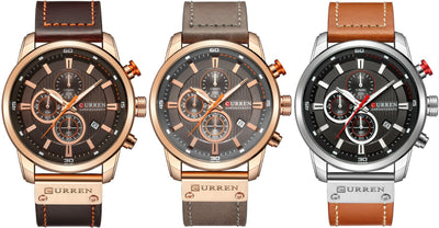 Reloj Deportivo Militar Cronógrafo Impermeable Cuero Premium Lujo - Image 11