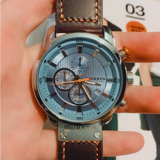 Reloj Deportivo Militar Cronógrafo Impermeable Cuero Premium Lujo - Image 15