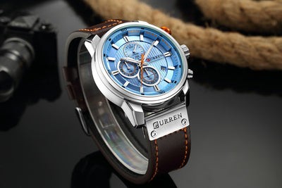 Reloj Deportivo Militar Cronógrafo Impermeable Cuero Premium Lujo - Image 18