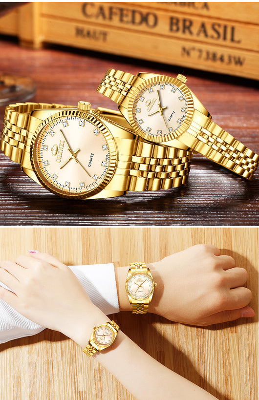 Reloj para Hombre Dorado de Pareja - Image 40