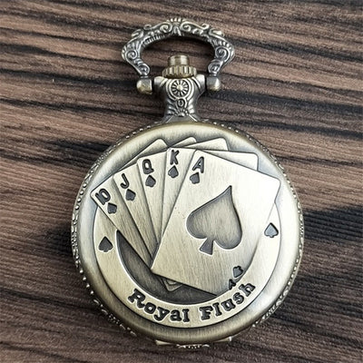 Reloj de Bolsillo Clásico Vintage con Diseño de Póker - Image 10
