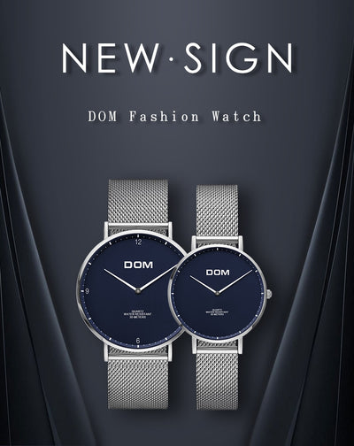 Reloj de Pareja Minimalista Acero Inoxidable Ultadelgado Resistente al Agua - Image 16